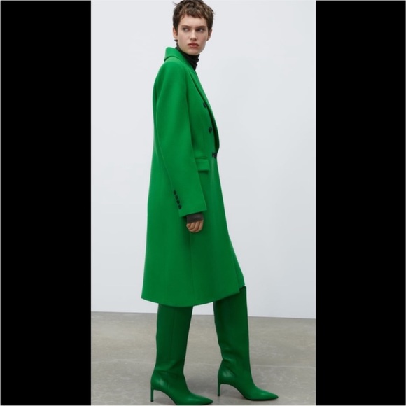 ZARA Double Breasted Wool Premium Coat - Picture 3 of 16